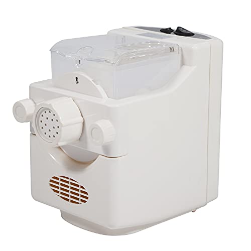 Machine à pâtes électrique professionnelle, 180 W, entièrement automatique, capacité de 500 g, 9 types de moules, machine à pâtes ménagère, machine à pâtes spaghetti, pour déchets ménagers, blanc