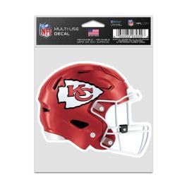 Autocollants Kansas City Chiefs casque sticker sport 9,5x12,7