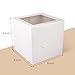 Cakebon Cake Boxes with Boards - 8 Inch Round Cake Drum White (1-pack) - Box With Window for Birthdays, Weddings and Parties