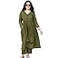 Stylish olive office wear Anarkali kurta