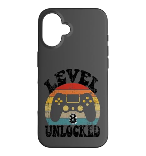 Level Eight Unlocked 8th Birthday Tee Video Game 8 Year Old �X�}�z�P�[�X iPhone 16 �p