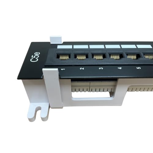 Panel de conexión UTP CAT5e de 12 puertos para pared con bloque IDC 110 2