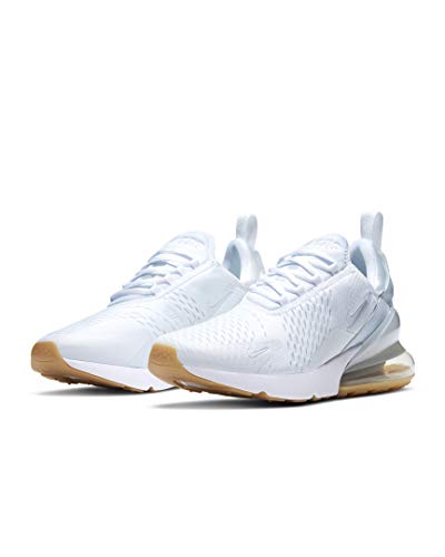 Image of Nike Men's Air Max 270 Shoes, White /Gum Light Brown /White, 14