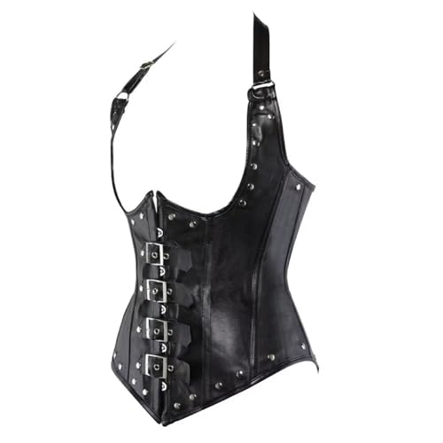 Steampunk Gothic Leather Corset for Women Clubwear