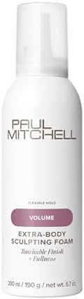 Paul Mitchell Extra-Body Sculpting Foam, Adds Fullness, Touchable Finish, For Fine Hair