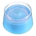 Baby Body Cosmetic Powder Puff and Container Face Body Powder Dispenser Dusting Loose Powder Case Large Fluffy Powder Puff for Travel Home Baby Kid Adult Bath(Blue)