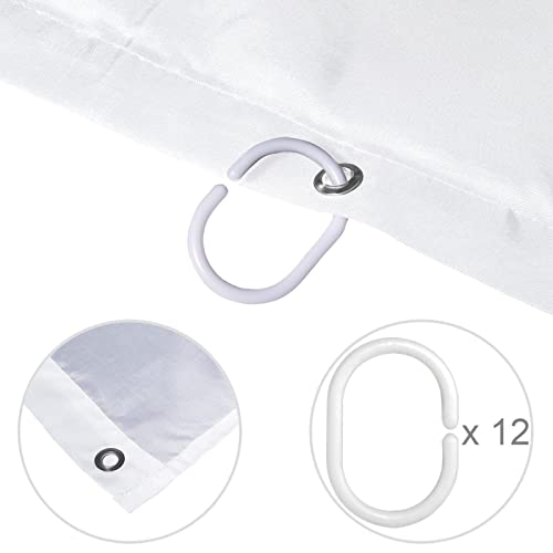 Rideau de douche marbre blanc imperméable rideau baignoire - 5