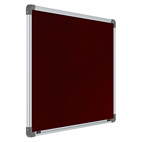 Image of Scholar Art Metis 2x3 Feet Fabric Pin-up Board for Wall & Study Table | High Strength Velvet Cloth + High Density Soft Board for Pinning Photos, Sticky Notes & Reminders (Maroon)
