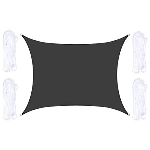 3x5m Rectangle Sun Shade Sail, Waterproof Anti-Uv Awning Canopy, Perfect for Swimming Pool Outdoor Anti-Uv Garden Patio Party Cover