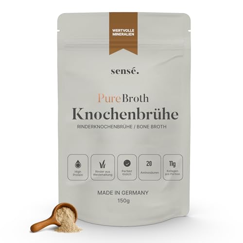 Polvo de caldo de huesos de Weiderind, de Alemania, bioactivo, 150 g, colágeno tipo 1,2 y 3, apoya las articulaciones, los intestinos y la piel | alto contenido en proteínas | Leaky Gut, Keto, Paleo |