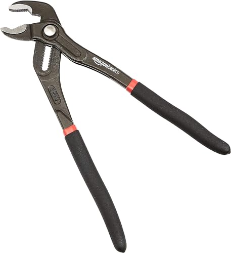 Amazon Basics – szczypce do pomp wodnych z szybkozamykaczem, złącze ślizgowe z rowkami, 30 cm, czarne.