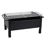 ✅ Cuba de 33 x 23 cm. TIENDA EURASIA - Barbacoa de Sobremesa, Barbacoa de Hierro de 33 x 20 x 23 cm, Parrilla Barbacoa, Grill para Terraza, Camping, Barbacoa Carbon Portatil