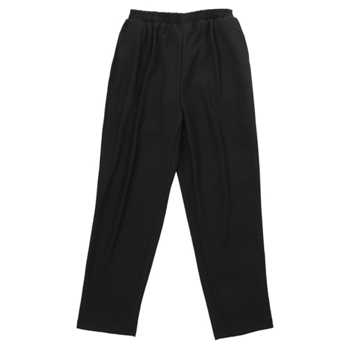 Zerodeko Pantalones De Chef Transpirables XL Ropa De Trabajo Duradera para Cocineros Color Negro para Cocina Profesional y Uso Diario