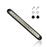 Suvnie 10'' 15 LED Trailer Brake Tail Light Bar, Brake Stop Turn Signal Light Assembly, Waterproof Identification Clearance Strip Light, Universal Car Accessories for Truck RV SUV (White)