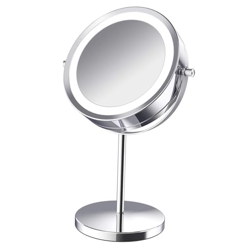 Miroir grossissant éclairé pour application précise du maquillage à domicile - 4