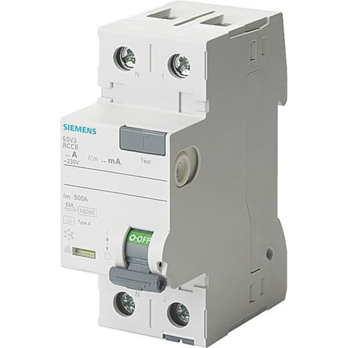 Siemens sentron - Interruptor diferencial 5sv 70mm clase -a 2 polos 25a 30ma