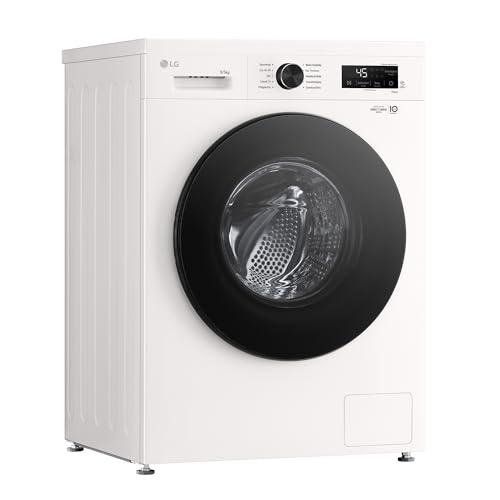 LG Waschtrockner (9 kg / 5 kg, 1.400 U./Min.), Weiß mit weißem Bullaugenring W4WB3095Y