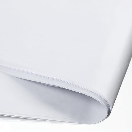 Yeaqee 300 Sheets 27x19 Inches Wet Strength Tissue Paper for Art Collage White Wrapping Paper Sheets Packing Tissue for Collage Model Making, Media Crafts Etc Resistant to Tearing When Wet