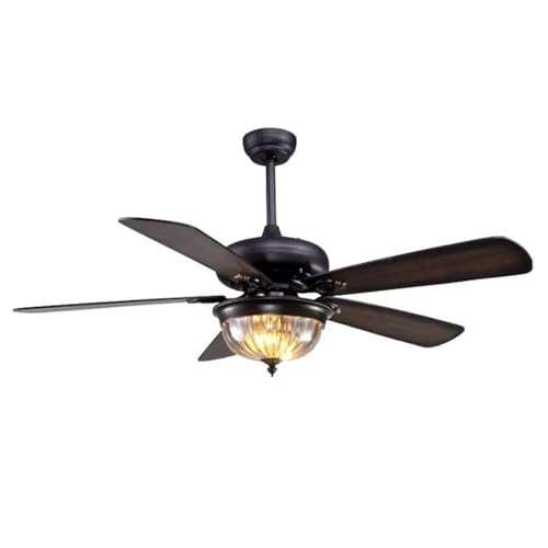 Ventilador de techo con 5 aspas de madera y control remoto 2