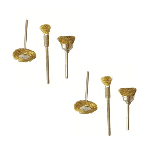 Mirhua真鍮ブラシ 3種類 T型 ボウル型 ペン型,ミニ錆落とし工具 塗装はがし 回転ツール アクセサリ DIY 錆落とし工具 電動工具 作業工具回転ツール アクセサリ DIY 錆落とし工具 電動工具 作業工具