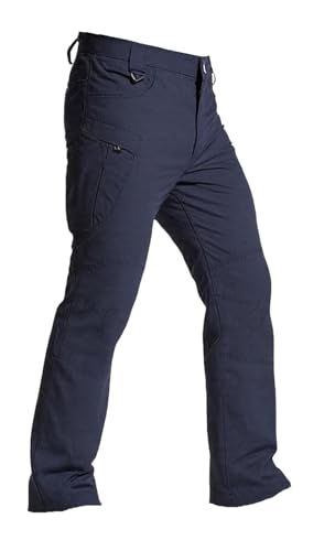 Navy Blue Work Pants for Men, Ripstop Cargo Pants for Men,
