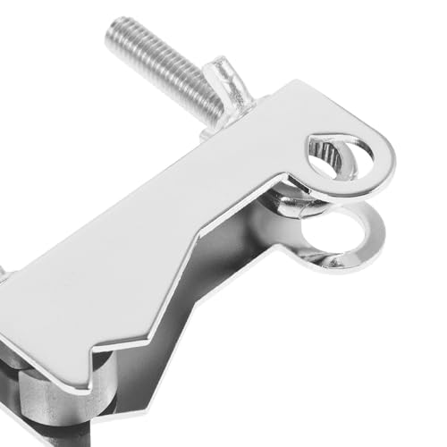 Abrazadera para montar cowbell en batería de metal plateado miniatura 7