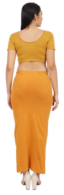 Image of Lycra Blend Cotton Saree Shapewear Petticoat for Women and Girls, Skirts Shapewear Dress for Saree