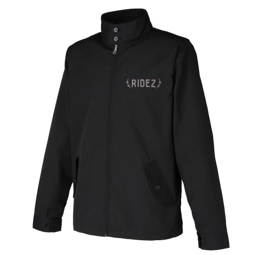 RIDEZ バイク P&S スイングトップ アウター 襟立ちライダース ジャケット メンズ レディース アウター 黒 RCJ04-BK-M