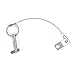 Stainless Bimini Top Pin w/ Drop Cam & Spring 1/4" x 1" Grip - Lanyard Prevents Loss