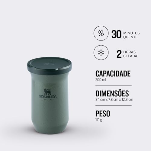 Stanley - Cuia Térmica para Mate, 200ml, Mantém as Bebidas Quentes, Aço Inoxidável, Lavável na Máqui