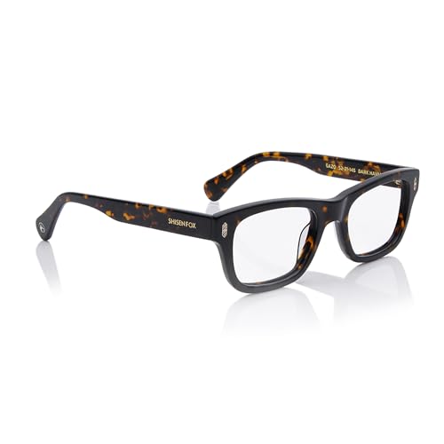 Image of Shisen Fox GAZO Versatile Vintage Frames for eyeglasses | Stylish eyewear Crafted from Italian Acetate material | 52 MEDIUM Unisex Spectacle Eye frame with Demo lenses