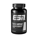 ESN Testo Support Kapseln, 120 Kapseln, Testosteron Support mit Maca, Zink, Vitamin D3, Ashwagandha KSM-66® & Shilajit