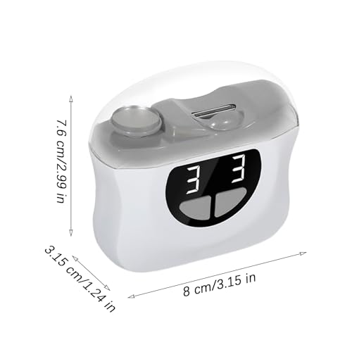 Cortaúñas eléctrico automático de 3 velocidades con luz LED y depósito para mayores 5