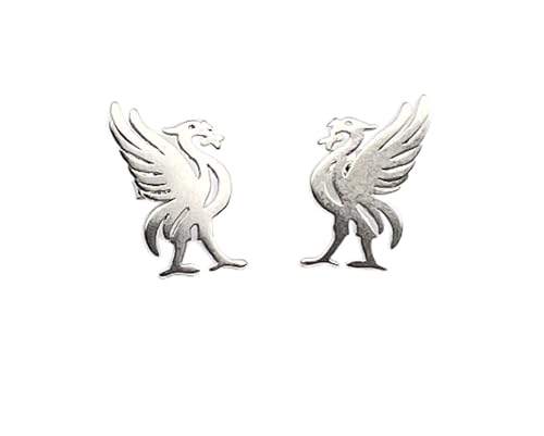 Image of Liverbird Stud Earrings, 925 Sterling Silver, Liverpool Fan Gift Boxed, Unisex