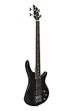 Stagg 4 String Bass Guitar, Right, Black, 3/4 Size (SBF-40 BLK