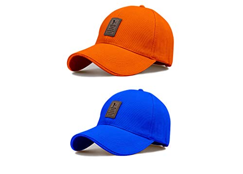 Image of solid plain unisex cotton caps free size adjustable casual look stylish cap