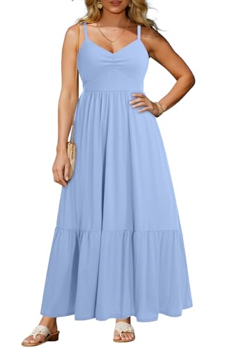 Pinup Fashion Women Plus Size Summer Maxi Dress Light Blue F
