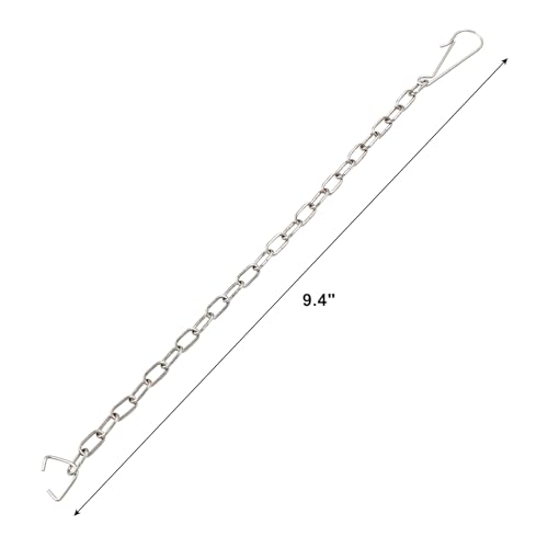 Coufce 3 Pack Toilet Handle Chain 9.4 Inches Toilet Pump Flush Flapper Chain Stainless Steel Universal Toilet Handle Beaded Chain Replacement Toilet Flush Lift Chain