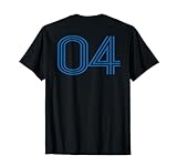Blue Jersey Number 04 Shirt Sports Gift Apparel