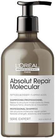 L’Oréal Professionnel | Absolut Repair Molecular Shampoo | Sulfate-Free | Deep Molecular Repair & Instant Transformation | For All Damaged Hair Types | SERIE EXPERT
