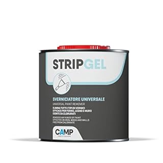 CAMP Stripgel - Sverniciatore per Legno Metallo Ferro e Altre Superfici, Formula in Gel Pronta all'Uso Ideale per Rimuovere Ogni Tipo di Vernice - Adatto per Superfici Verticali e Orizzontali, 750ml