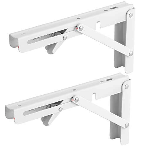 Support d'étagère en métal robuste pour établi et table murale rabattable - 2