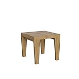 Table carrée extensible Itamoby, Table extensible en chêne naturel 90 x 90 cm