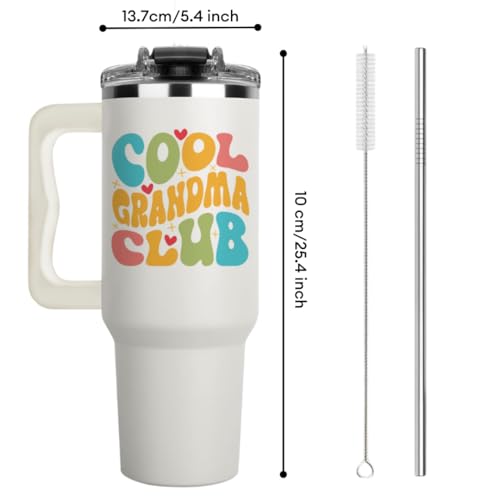 Vivulla68 Cool Grandma Club Tumbler 40Oz, Grandmother Coffee Mugs, Gifts Ideas for Grandmas, Grammy, Granny, Nana, Gigi, Mimi, Mamaw - Grandmother Birthday Gift, Grandmy Cup for Mothers Day Christmas