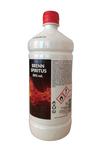 BURI Brennspiritus 1L Reinigungsmittel Frostschutzmittel Verdünner Camping Kamin