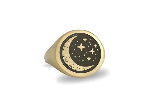Pièce de Collection bague céleste or 14k pour amateurs d'astronomie - 5