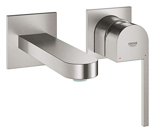 GROHE Plus 2019 2-Hole Basin MixerM-Size Supersteel 29303DC3, 1.00