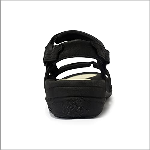 Gold Pigeon Shoes Signature: Women Sandals, 9179 Black Cream, Size 7-7.5 (9179-Blk/Beige-38) #TOP5