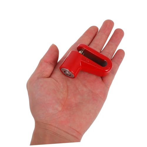 Candado de freno de disco rojo en acero para bicicleta y moto 3