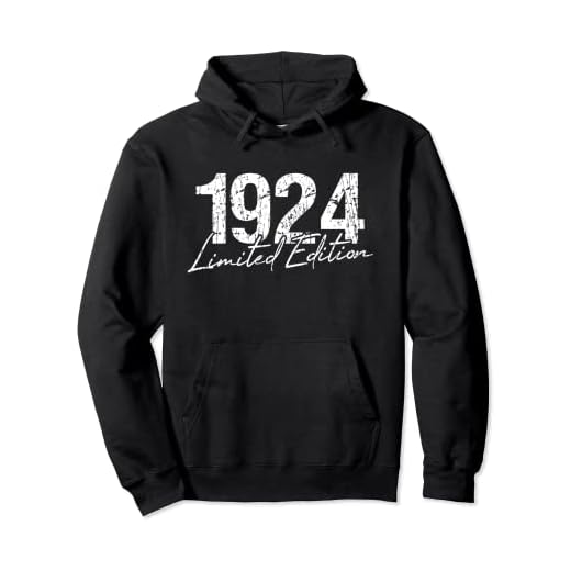 Cumpleaños 1924 Edición limitada Regalo Usado Grunge Vintage Sudadera con Capucha